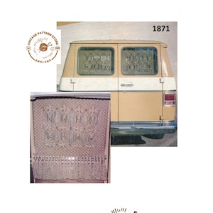 May include: A vintage pattern for a crocheted window shade. The pattern is from Vintage Pattern Store, England. The pattern number is 1871.