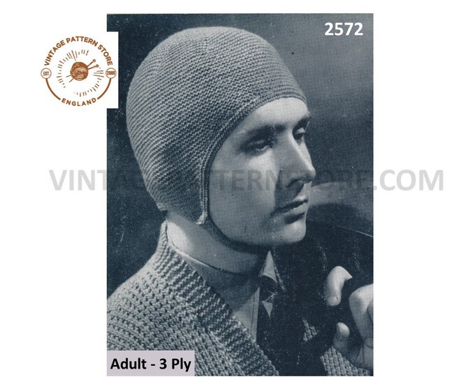 WWII knitting pattern, World war 2 helmet under cap pattern, Servicemans soldiers steel helmet under cap hat pattern - PDF download 2572