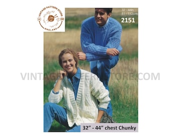 Womens chunky knit cardigan pattern
