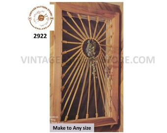 70s Vintage Framed Macrame Plant Hanger Pattern (PDF Pattern)