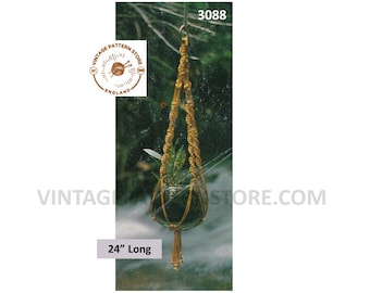 Vintage 70s Plant Hanger Macrame Pattern for Beginners (PDF Pattern)