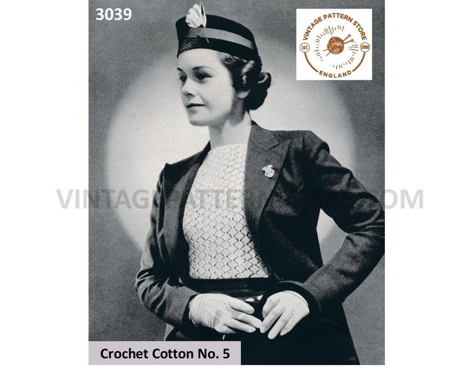 Ladies 30s gilet knitting pattern, Ladies Womens diamond eyelet lace easy to knit gilet knitting pattern - PDF download 3039