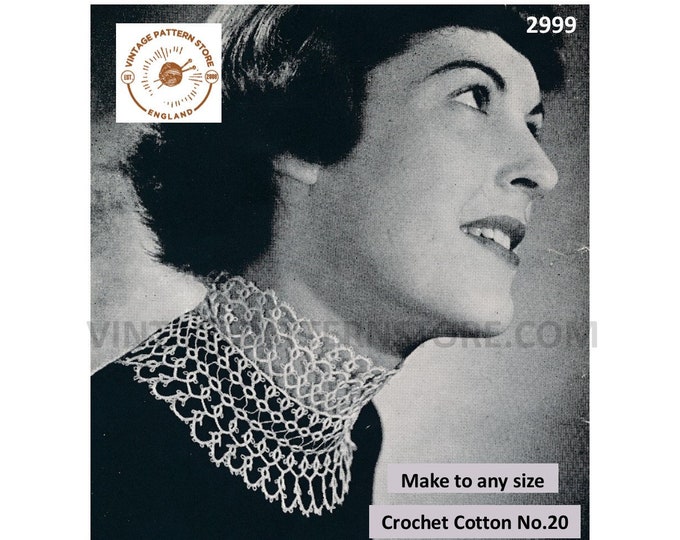 Ladies Womens 30s vintage tatted lace choker dress collar pdf tatting pattern Instant PDF Download 2999