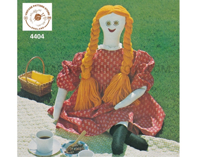 70s vintage Goldilocks fairytale doll pdf sewing pattern makes to desired size Instant PDF Download 4404