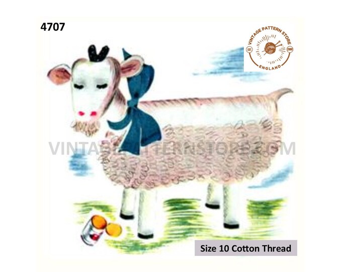 30s vintage retro toy goat pdf crochet pattern Size unstated Instant PDF Download 4707