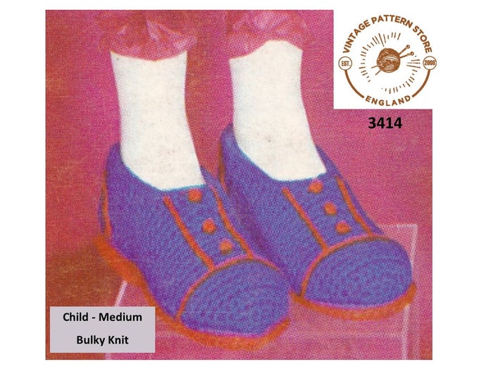 Girls Boys shoes crochet pattern, Boys Girls clodhopper shoes bulky knit knitting pattern - medium size - PDF Download 3414