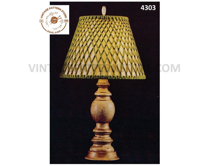 70s vintage macrame lamp light shade pdf macrame pattern 70s vintage retro lighting light fitting Instant PDF download 4303