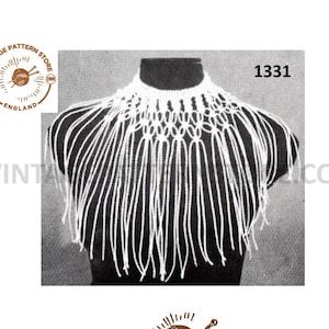 Womens Ladies 70s vintage easy to make bohemian macrame necklace jewelry pdf macrame pattern Instant PDF Download 1331