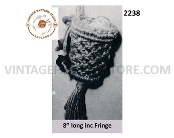 70s Macrame Pouch Pattern: Garlic Bag, Beginner Friendly (PDF Pattern)