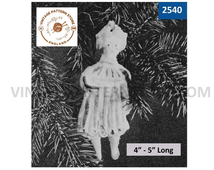 70s vintage easy to make your own Ecudorian dough figurine christmas tree decoration ornament pdf pattern Instant PDF download 2540