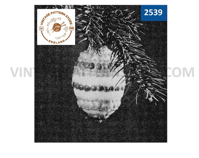 70s vintage easy to make your own Polish egg Christmas tree ornament decoration pdf pattern Instant PDF download 2539