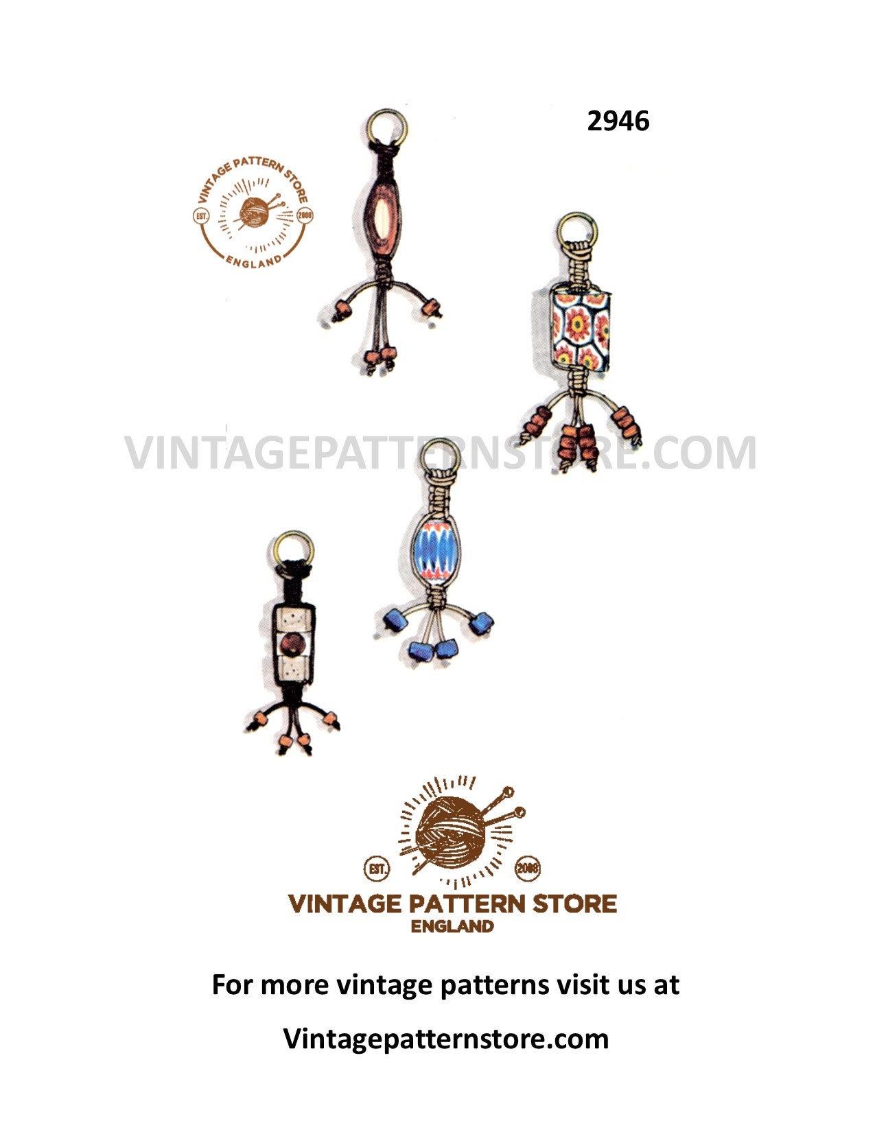 Ladies Womens 70s vintage easy to make beginners macrame earrings jewellery jewelry pdf macrame pattern Instant PDF download 2943