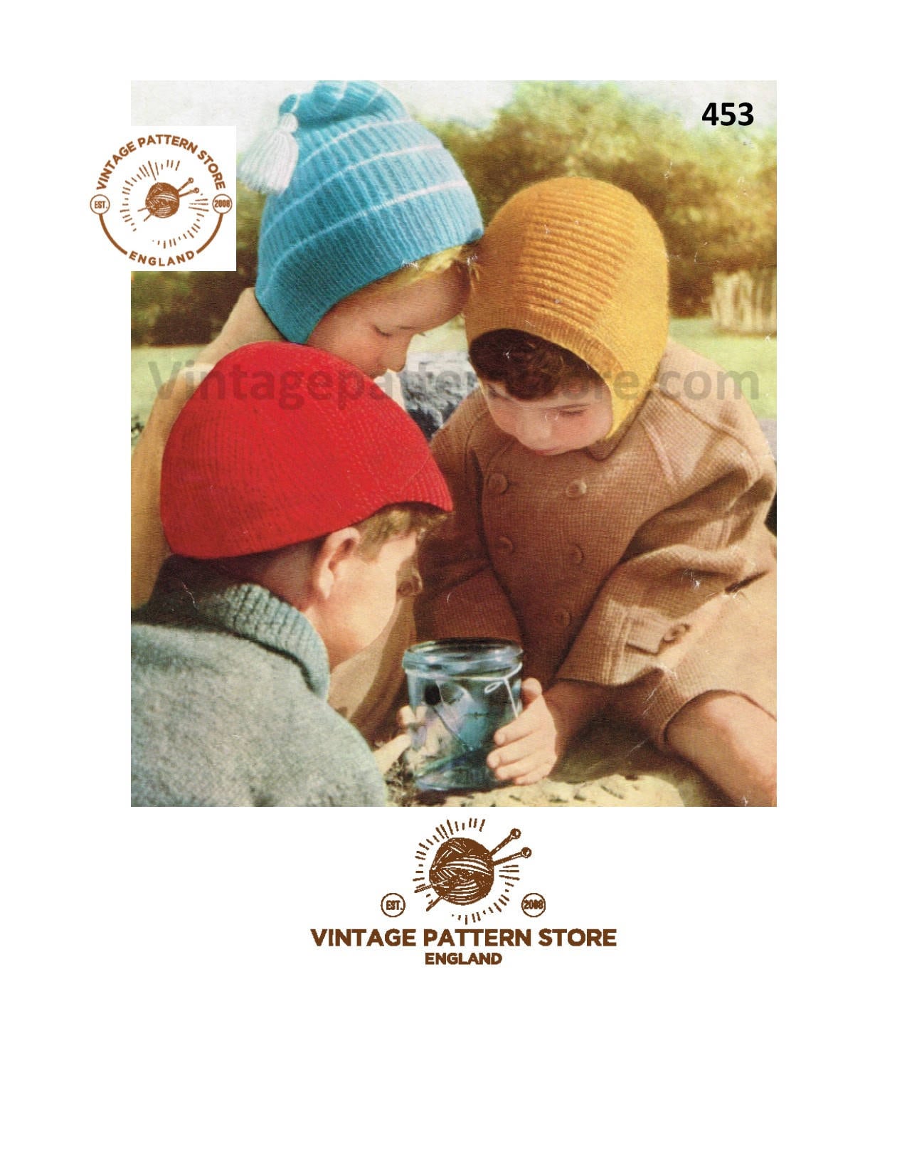 Child/'s Winter Balaclava Helmet Vintage Knitting Pattern Instant Download