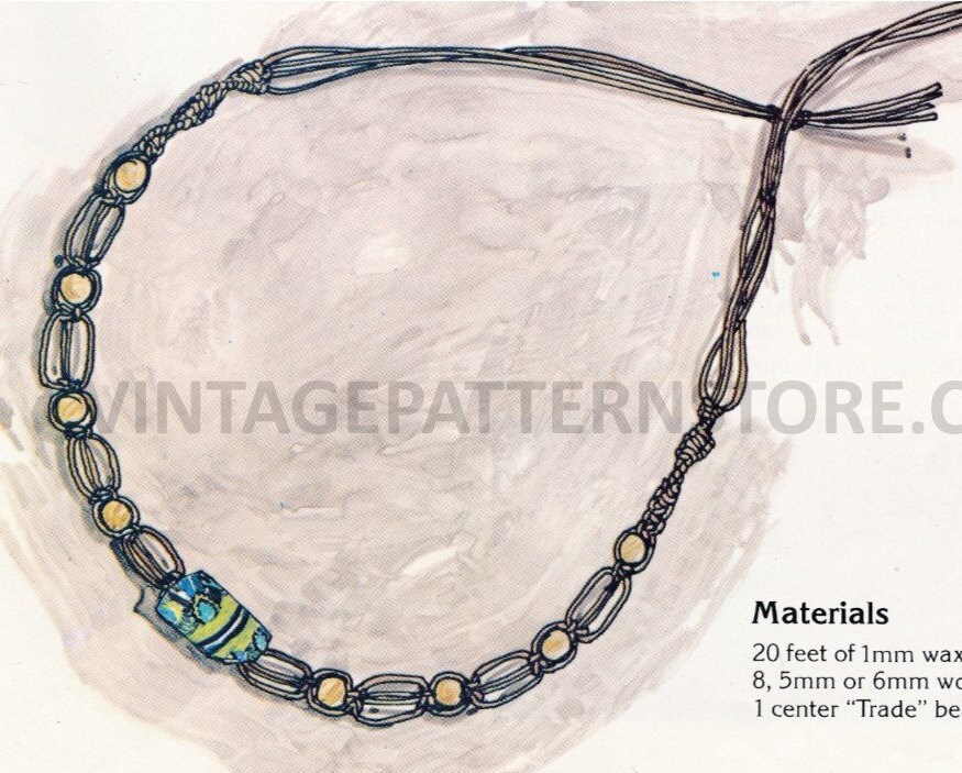 PDF macrame patterns, Macrame choker pattern, Macrame necklace pattern