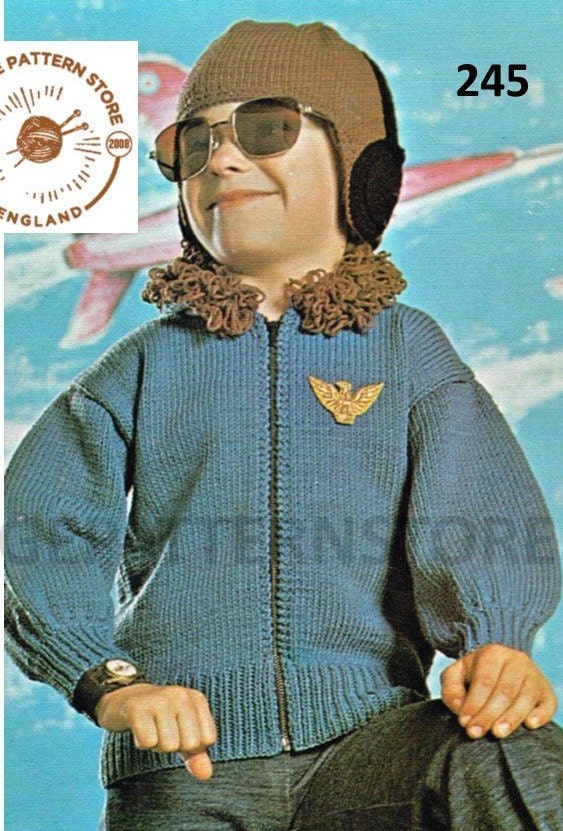 Boys 70s Vintage Fancy Dress Dk Airforce Airman World War Ii Boys 70s Vintage Fancy Dress Dk Airforce Airman World War Ii