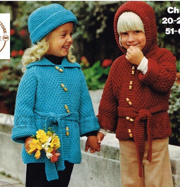 Knitted duffle deals coat