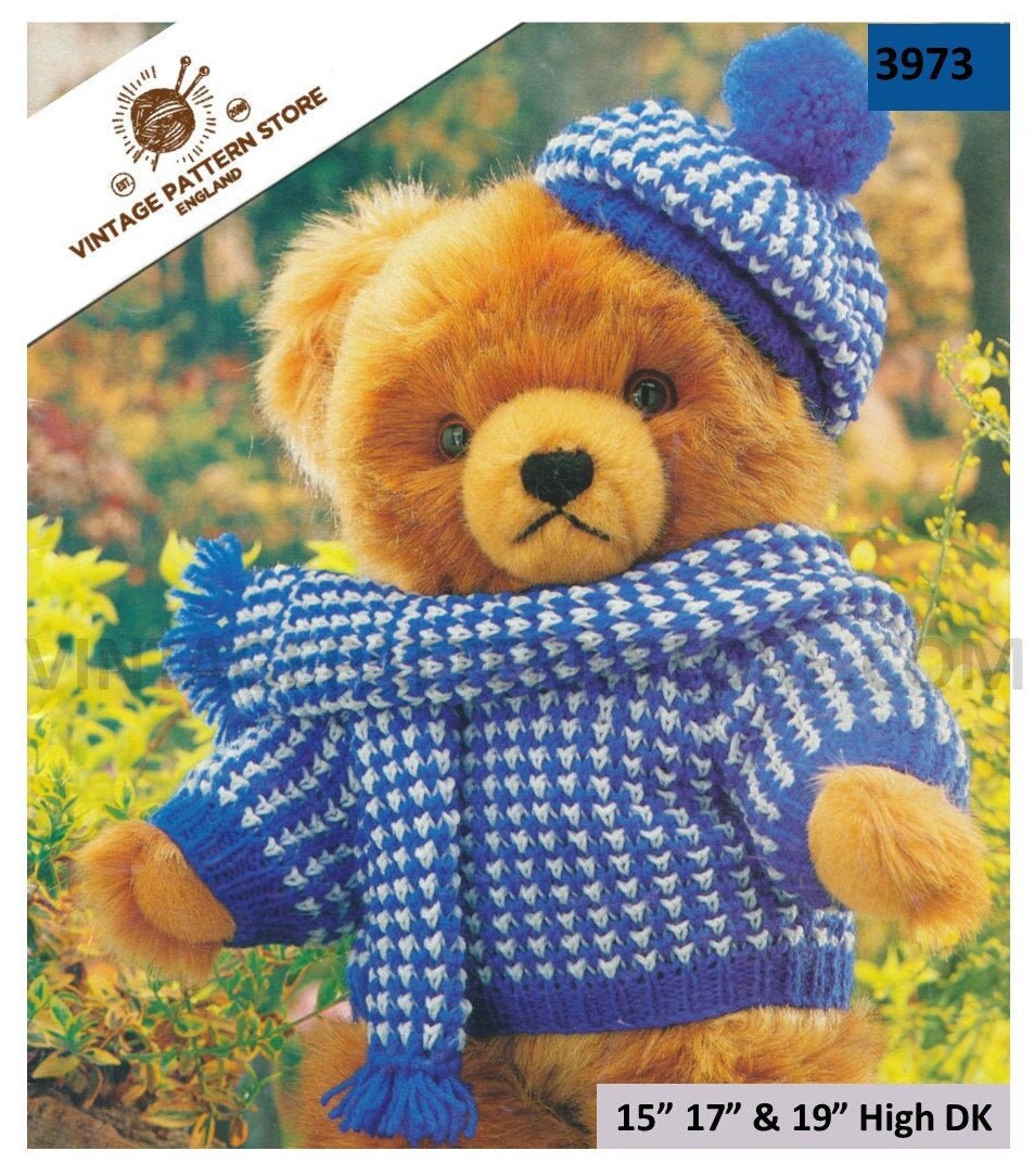 Teddy bear scarf knitting pattern sale