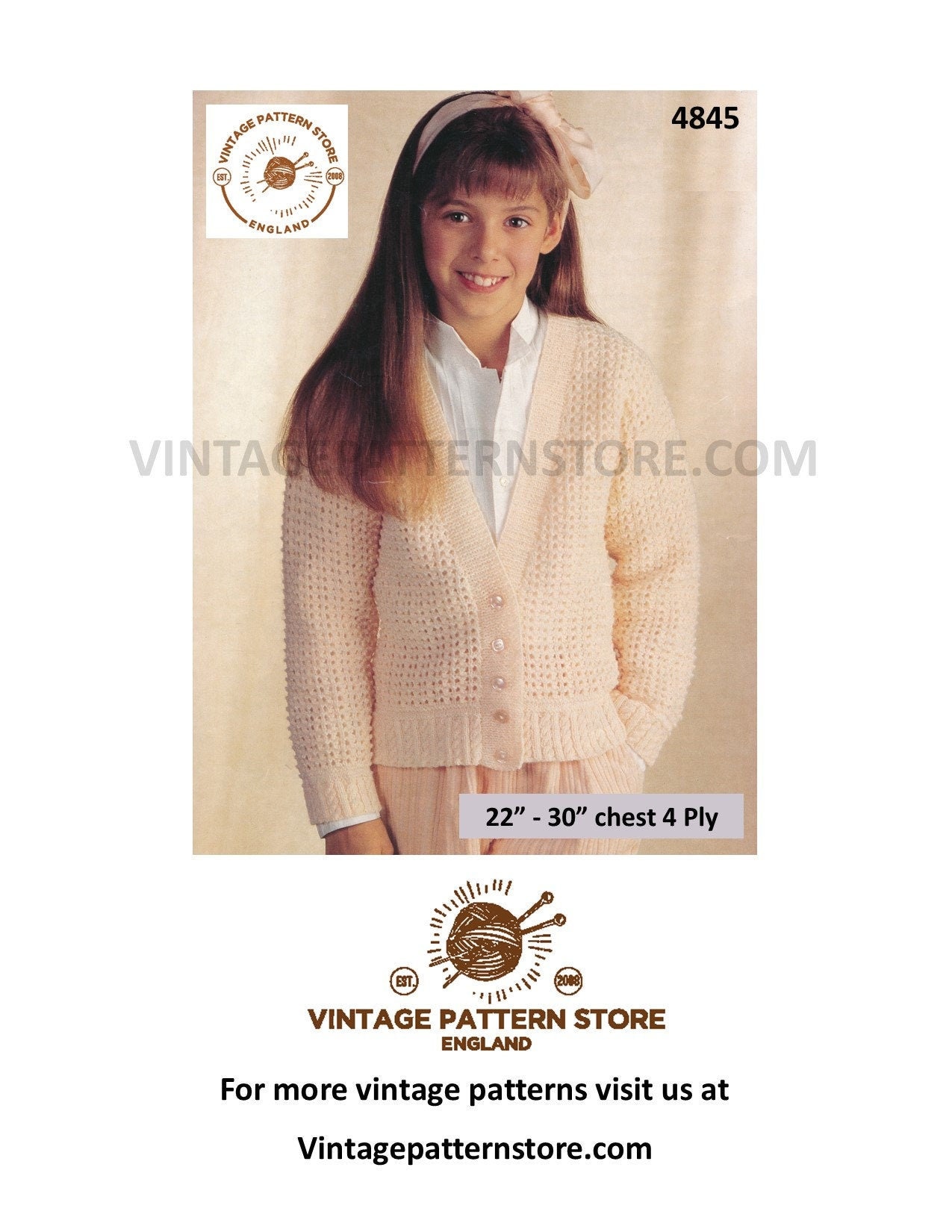 simple v neck cardigan knitting pattern