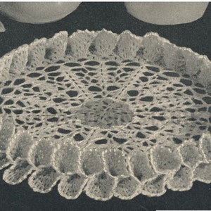 40s Vintage Circular Round Ruffle Edge Lacy Doily Doilies Pdf Crochet ...