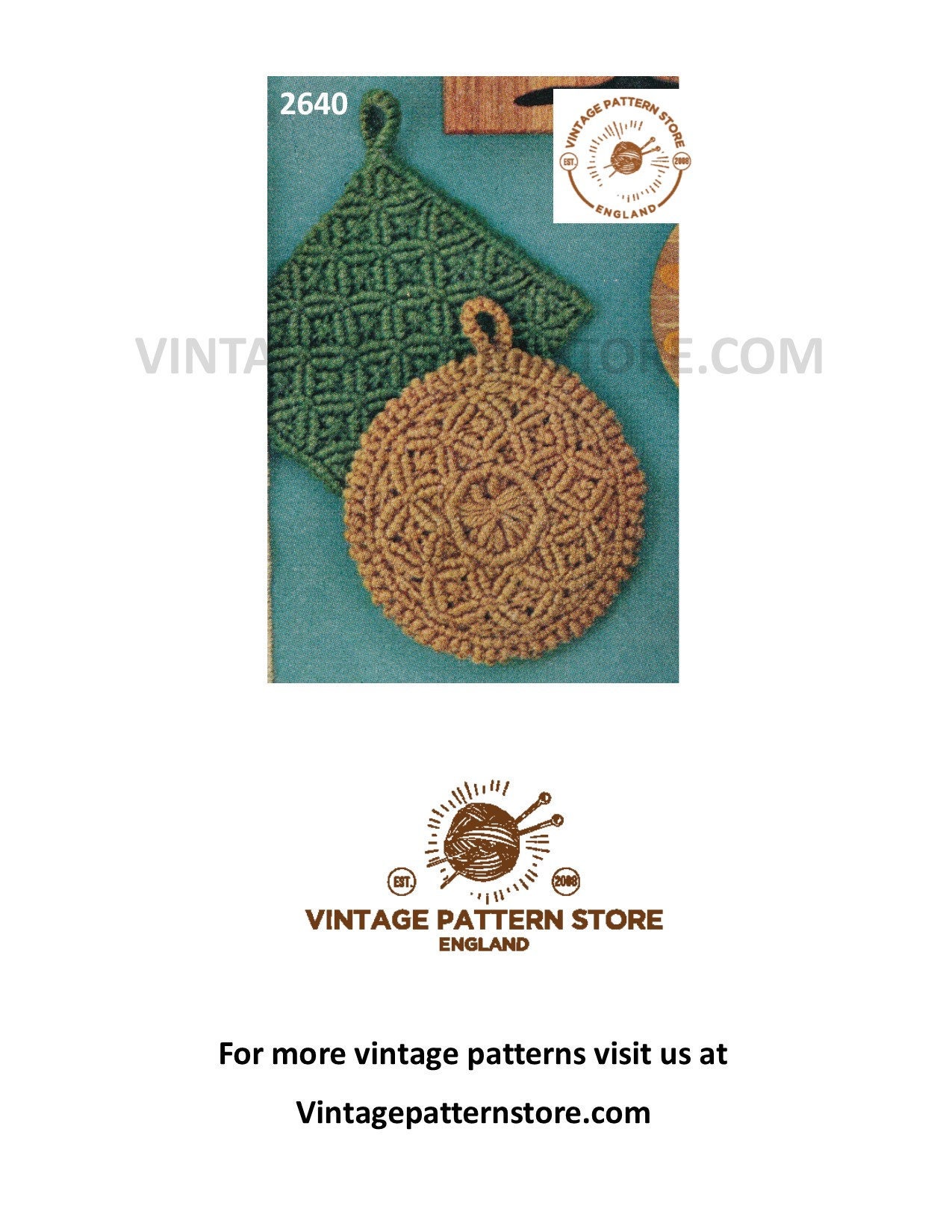 PDF ONLY Macrame for Beginners Vol. II Easy Patterns