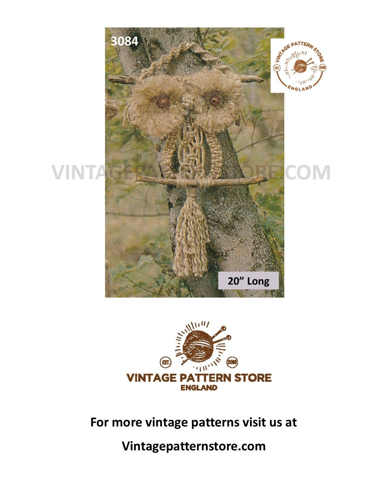 Macramé Elegance 1970s Vintage Macrame Pattern PDF Ebook Beginner Easy  Macrame Pattern Book 70s Pot Plant Hanger Owl Owls Hanging Table 