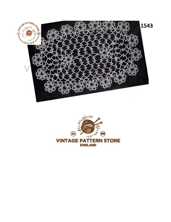 40s Vintage Lace Oval Doily Tatting Pattern (PDF Pattern) - Etsy