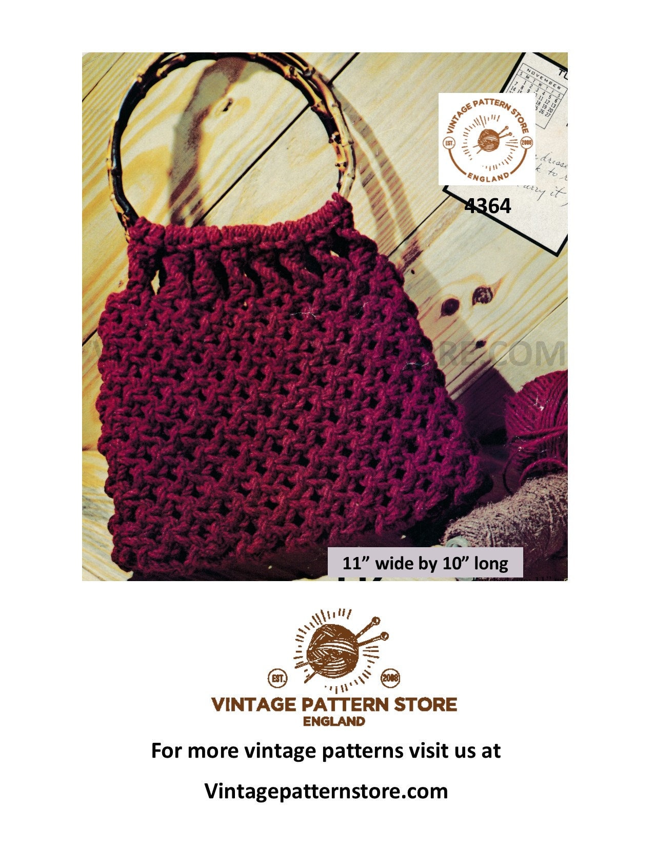 pdf 2 vintage 70s crochet bag patterns