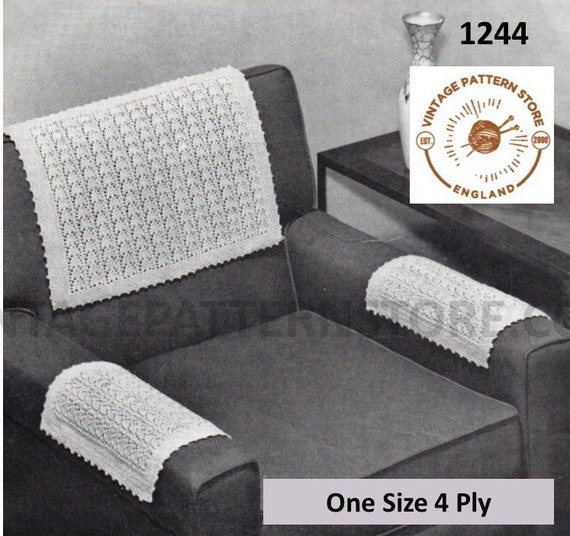 Crochet Pattern Armchair Cover Pattern Crochet Sofa Arm Covers