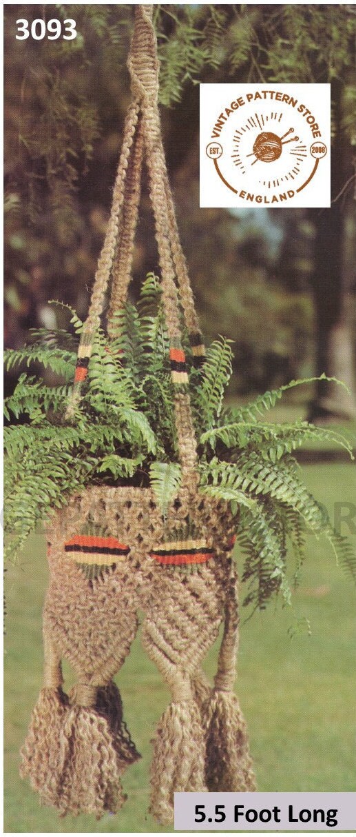 VENUS Macramé Plant Hangers// CHOOSE One or Set of 3 Retro 70s