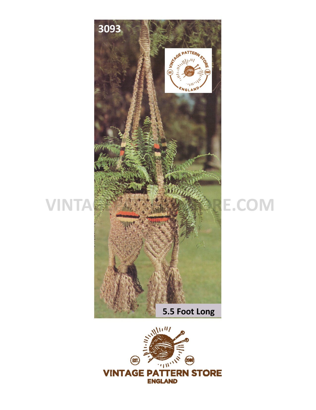 VENUS Macramé Plant Hangers// CHOOSE One or Set of 3 Retro 70s