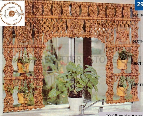 70s Net Curtain Plant Hanger Macrame Pattern (PDF Pattern) - Etsy