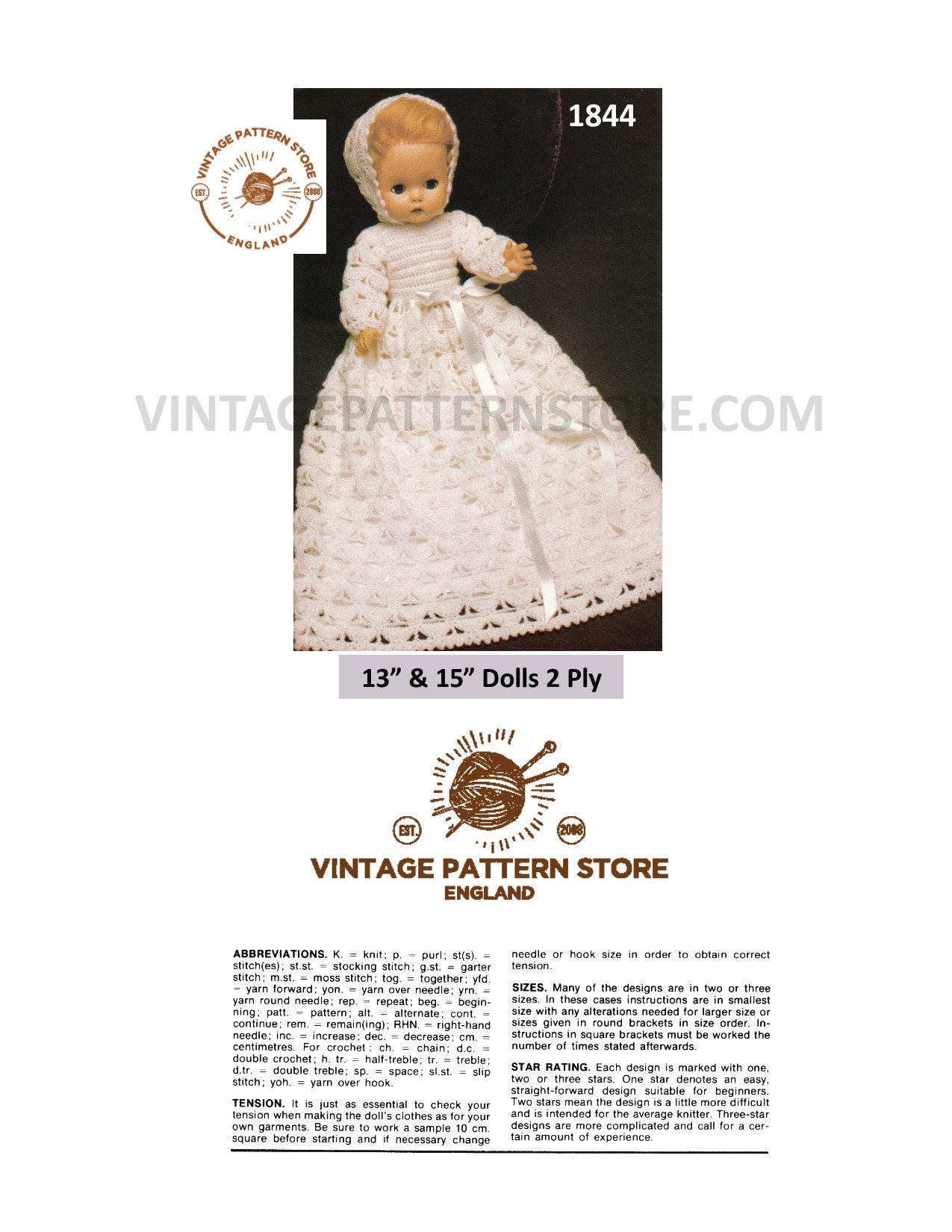 Aunt Lydia's Heirloom Baby Set Pattern Pattern | Yarnspirations