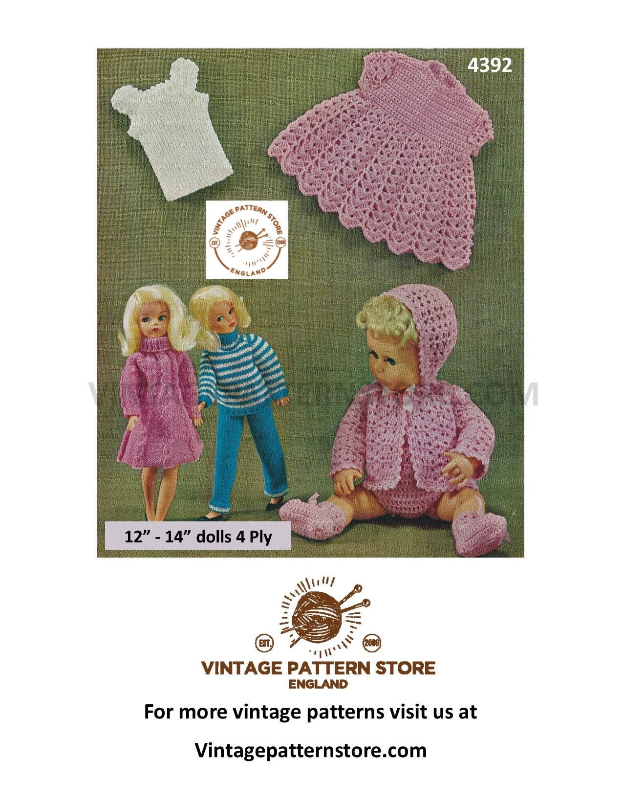 New Offering! Free pattern for 14 dolls