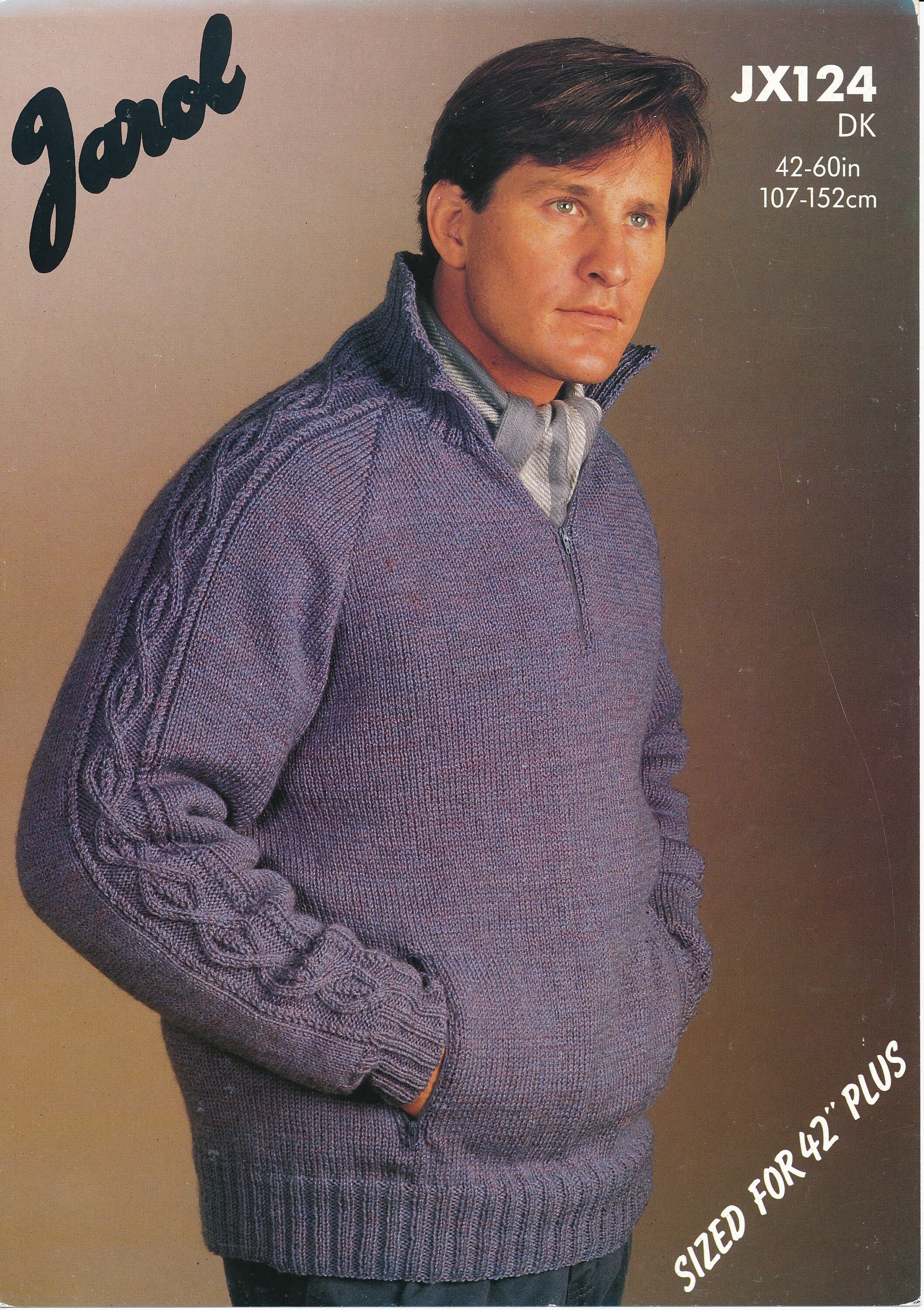 Stort univers Junior uendelig Mens oversized sweater knitting pattern, Mens 90s extra large plus size DK  sweater jumper pattern - 42 - 60 chest - Jarol 124
