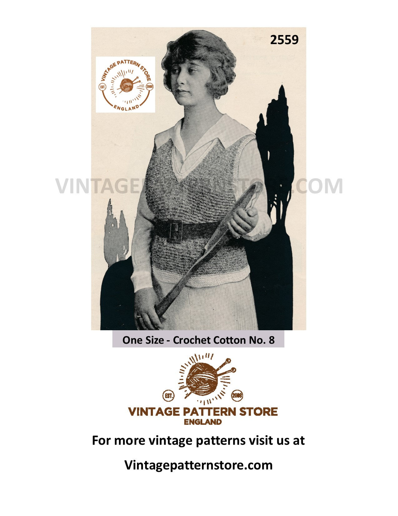 Edwardian knitting patterns, Ladies Womens Edwardian V neck tennis ...