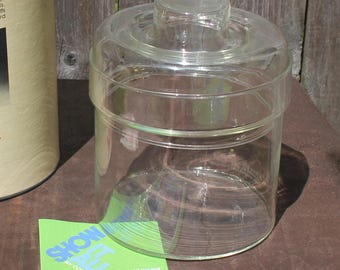 Recipiente Corning, vidrio transparente, NOS, con tapa, 1 litro, Mostrar todo