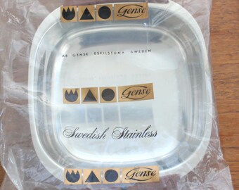 MCM bowl, new sealed, Sweden Stainless steel 18/8, teak handles