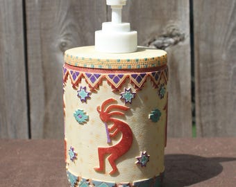 Dispensador de jabón Kokopelli vintage: decoración del suroeste, hogar nativo americano, baño, cocina