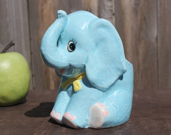  Blue Elephant 花瓶 Vintage Blue Baby Elephant Baby Planter - Etsy