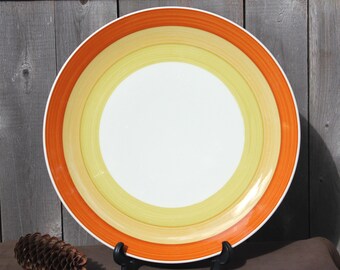 Bandeja vintage Kasuga Japan: decoración otoñal de 30 cm con diseño de rayos de sol