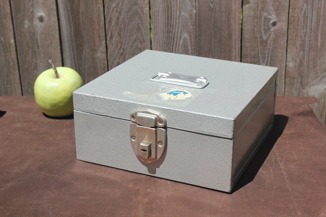 Vintage Steel Cash Box: 1960s Excelsior Stamford, Industrial Gray - Etsy