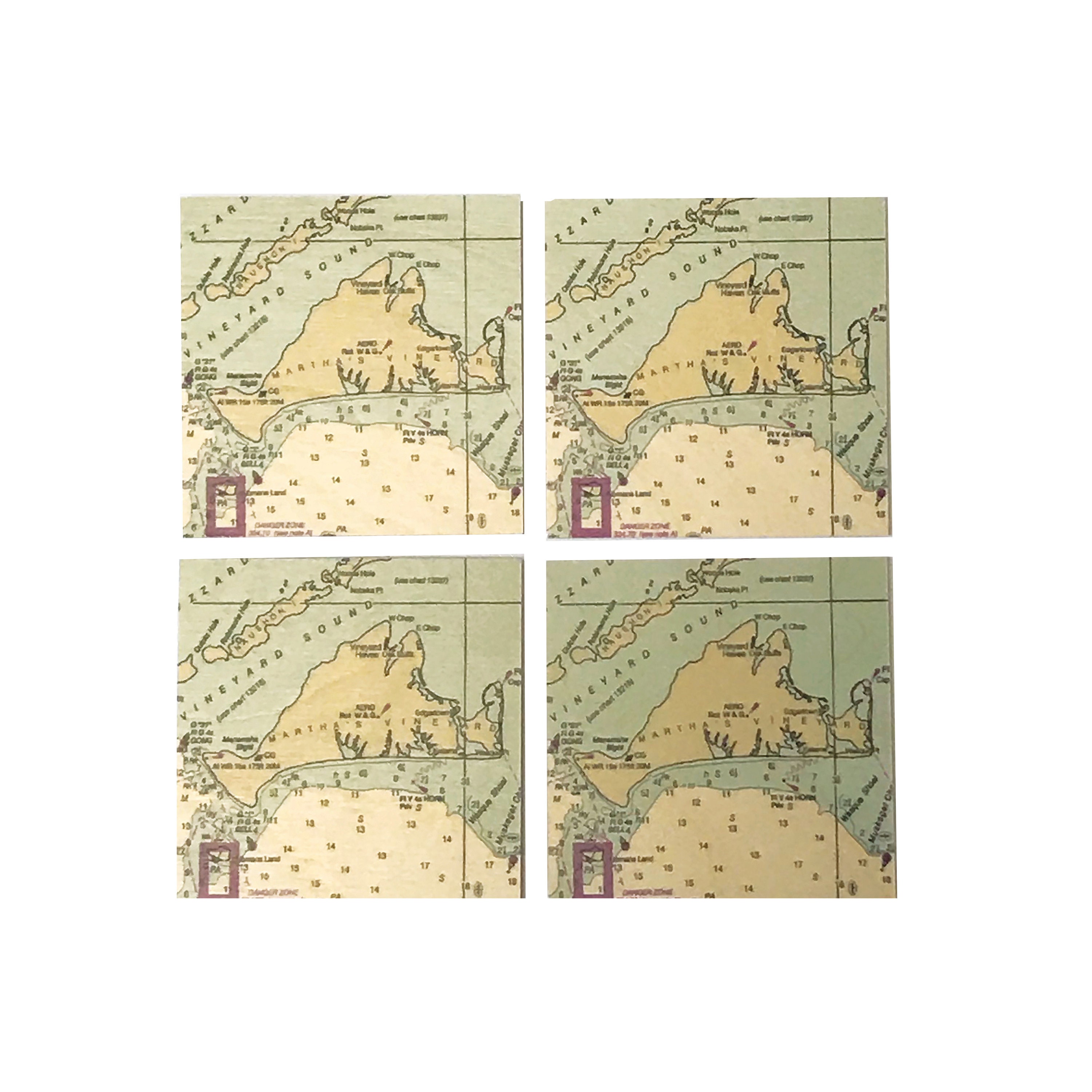 Set of 4 Massachusetts State Map Home Wooden Coasters Set of 4 Massachusetts State Map Home Wooden Coasters