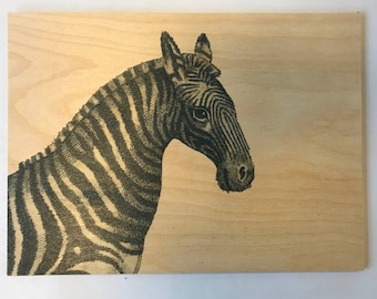 Zebra Print, Black White Stripes, African Safari Animal Print, Wood Table Placemats, Dining Room Decor, Hostess Gift, Table Mat, Whimsical