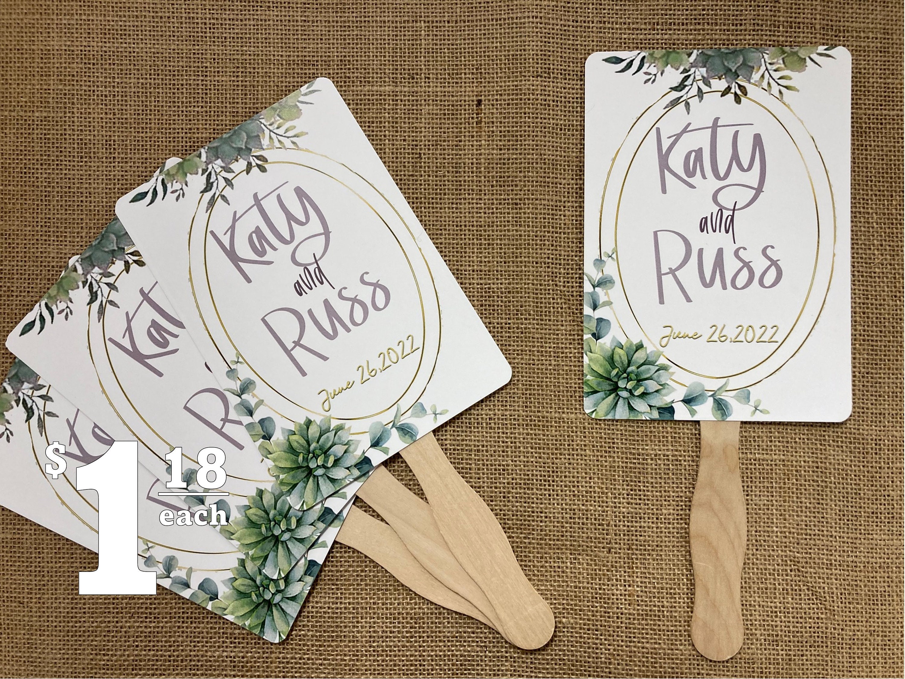 Personalized Wedding Hand Fans