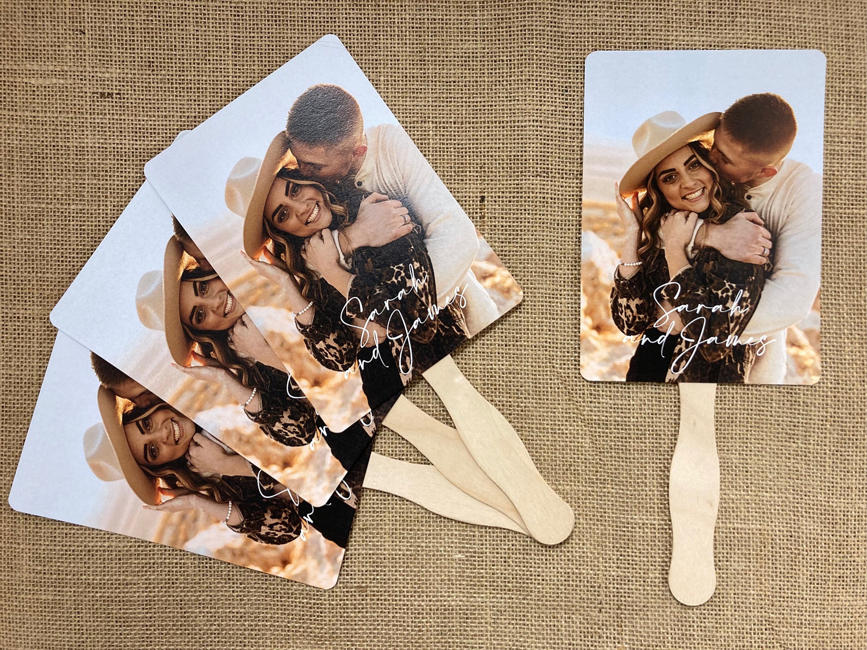 Personalized Wedding Hand Fans With Wooden Handles. Use Your Etsy