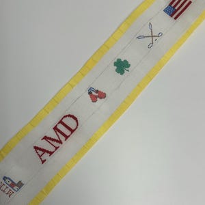 Custom needlepoint life belt canvas