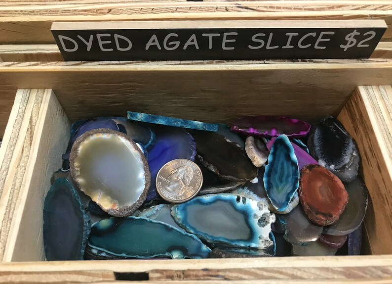 Lex/'s Lucky Rocks Dyed Agate Slice