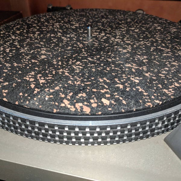 Turn Table Mat - Anti Slip - Rubber + Cork - Reduces Noise