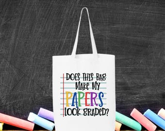 Christmas Gift for Teachers Tote Bag –  Personalized – Teacher Appreciation – Classroom Tote