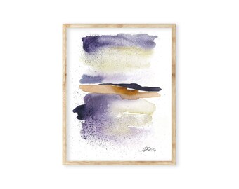 Abstract Landscape Original Watercolour Painting Abstract Art Print Bedroom Decor Living Room Wall Art Printable
